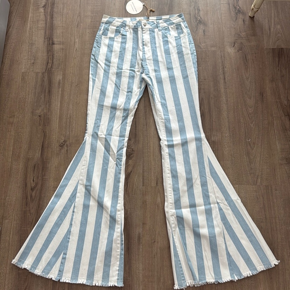 Saints & Hearts high rise extreme flare bell bottom jeans